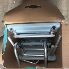 Medline Transfer Bench with Back, Anti-Microbial, Gray, M5067298616