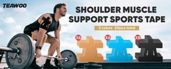 PreCut Kinesiology Tape for Shoulder (20 Pcs) – Waterproof Breathable Athletic