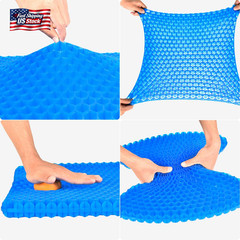 Gel Seat Cushion, Cooling Seat Cushion (Super Large & Thick), Breathable Honeyco