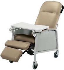 NEW Lumex 574G Three 3 Position Recliner Geri Chair Taupe