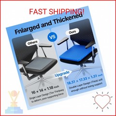 OMCOZY Gel Seat Cushion, Cooling Cushion (Super Large & Thick), Breathable Honey