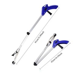 2Packs Garbage Picking Tool 81cm/32Inch Long Hand Picker Aluminum AlloyTrash