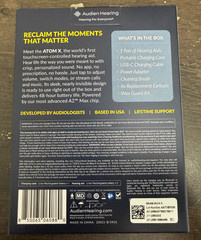 Audien Hearing Atom X Rechargeable OTC Hearing Aids… FREE S&H!