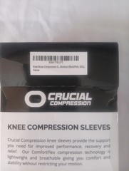 New Crucial Knee Compression Sleeves Pair Black Size XXX Large New