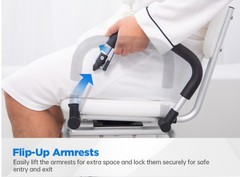 Shower Chair Rotating Swivel Seat Medical Bath Chair With Backrest