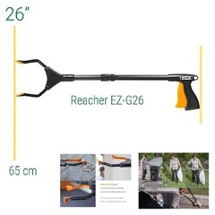 Industrial Heavy Duty Pick Up Tool Reacher Grabber Trash Rotating Head 26″