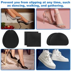 12 PCS Non Slip Shoe Sole Bottom Protector – Self-Adhesive Rubber Black