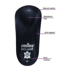 Pedag Holiday 17947 orthotic insole, leather, plantar arch & metatarsal support
