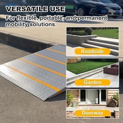 Door Threshold Ramp Lightweight Non-Slip Easy Access Wheelchair Scooter 800 lbs