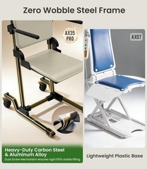 AX35 PRO Electric Transfer Chair Lift with Premium Upholstered Seat Beige