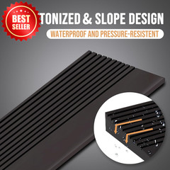 1″ Rise Threshold Doorway Ramp 35.4″ Wide Natural Rubber 1500 LB Non-Slip US