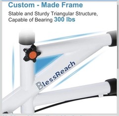 BlessReach Steerable Knee Scooter for Adults, Foldable w/ Dual Brake WB2111 Blue