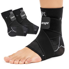 Caspe 2X Ankle Brace Support Compression Sleeve Fasciitis Pain Relief Foot Wrap