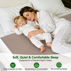 Bed Pads Washable Waterproof for Incontinence, Tuckable Underpads Stay in Pla…