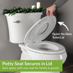 Mayfair NextStep2 Toilet Seat with Built-In Potty Elongated (1-Pack), White