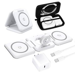 3 in 1 Apple Charging Station for iPhone Airpods iWatch – Travel Charger White