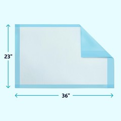 Medline Light Absorbency Underpad, 23″ x 36″, 50 Count, Disposable Bed