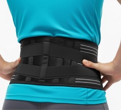 Dr. Arthritis Back Brace Support Belt, Medical Lower Lumbar Large, Black