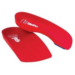 Vasyli Women’s Custom Red 3/4th Length Orthotics High Density Insoles One Size