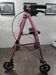 Stander Wonder Rollator, Lightweight Folding Space Saver Walker – Regal Rose