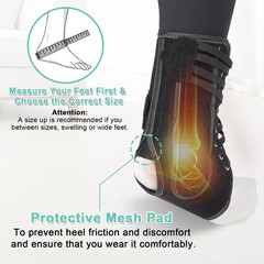 Lace up Ankle Brace for Women Men, Quick Adjustment Ankle Brace with Metal an…