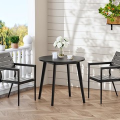 Hoobro Bamboo Dining Table Round Dining Table For 2 27.5 Kitchen Table For