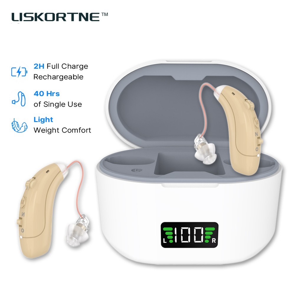Hearing Aids Digital Rechargeable Hearing Aid for Seniors with Hearing Loss Easy