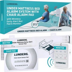 Lunderg Under Mattress Bed Alarm for Elderly Adults – Wireless Sensor Pad SEALED