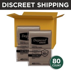 Depend Fresh Protection Incontinence Underwear for Men, Adult Diapers, S/M, 80Ct