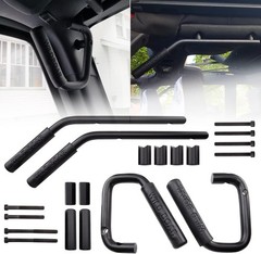 Front & Rear Grab Handle Kit Aluminum Alloy Grab Bar for 2007-2018 Jeep Wrang…