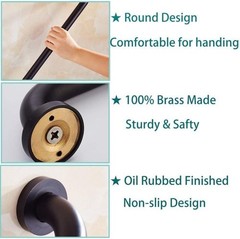 Oil Rubbed Bronze Bathroom Shower Grab Bar, Home Care Bath Hardware 16 Inch