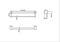 Mecca Care Accessible Grab Rail with Towel Holder 300mm Special Needs NRCR3212BM
