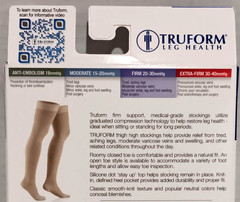 Truform Medical Compression Stockings 20-30 mmHg Closed Toe Thigh Beige Size Med