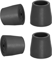 OBTANIM 4 Pack 1 Inch Replacement Rubber Cane Tips for Canes Crutch Walking Stic