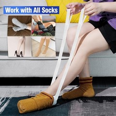 Comfort-Fit Sock Aid Device for Seniors – Effortless Sock Application, Dark Blue