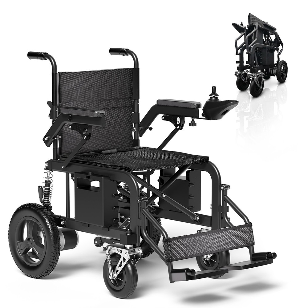 Electric Wheelchair 25Mi Range, Foldable Power Chair with Suspension Heavy Duty