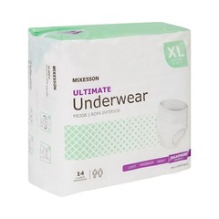 McKesson Adult Disposable Cloth Underwear Maximum Absorbency – Size XL 56 Count