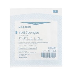 McKesson 6-Ply I.V. Drain Split Sponges Gauze Dressing Sterile 2 X 2″ 1400 Ct