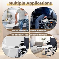 Sienson 35.4 in Slide Transfer Board 360 Turntable Wheelchair Bed Car 330 lb