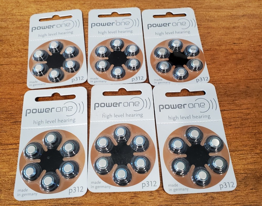 Power One Size P312/PR41.4V Hearing Aid Batteries Zinc Air