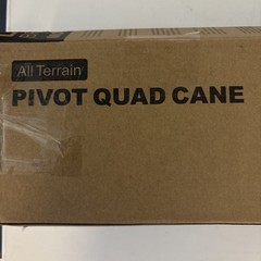 Rehand All Terrain Pivot Quad Cane Folds Adjustable Lightweight -SILVER