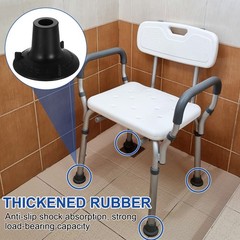 2Pcs 7/8″ ID Replacement Feet for Shower Chair Bath Seat Black