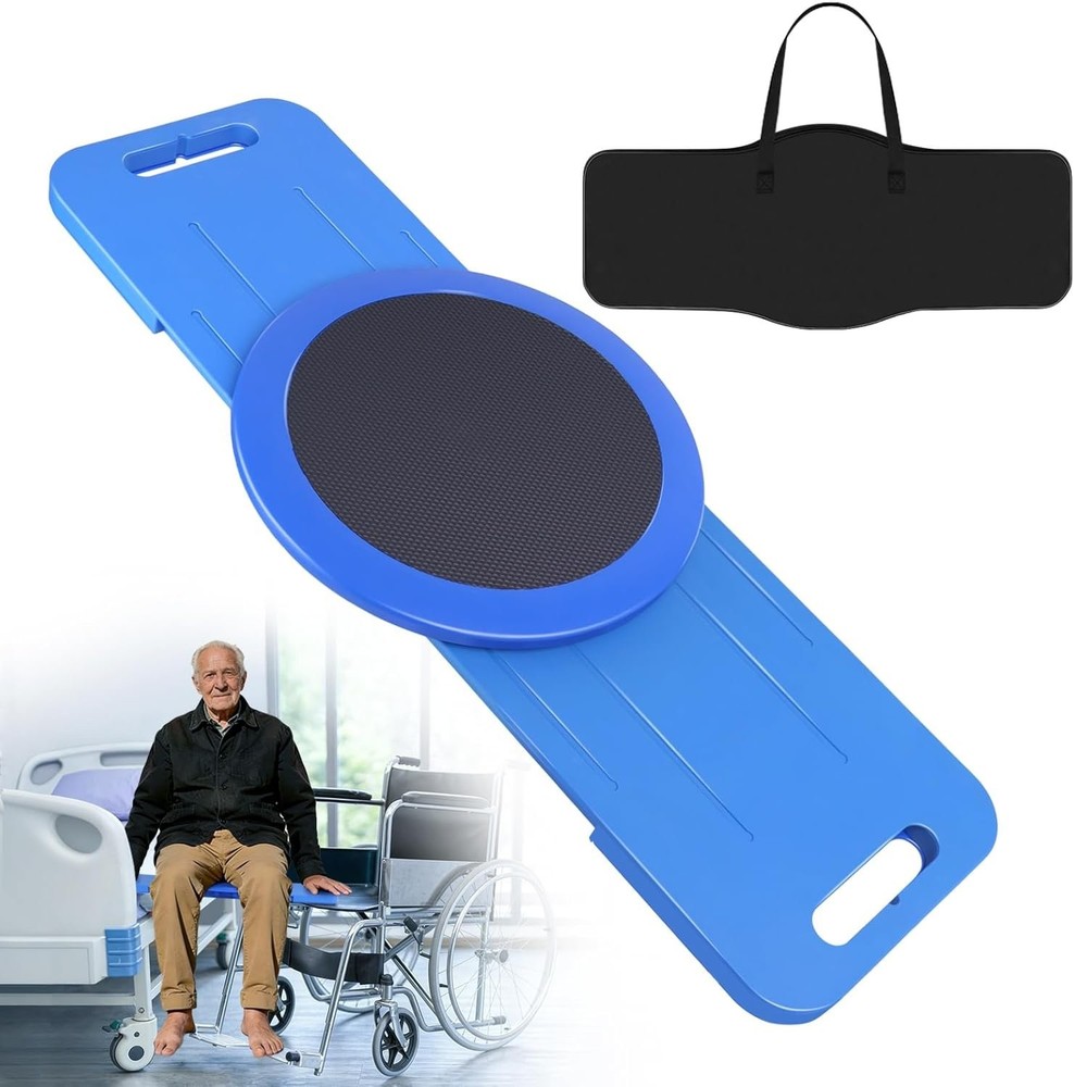 NEW! LOSCHEN 29.5″ Slide Transfer Board with Turntable Slide Assist Device, Blue