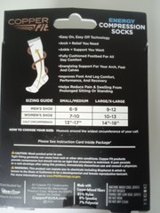 Copper Fit Energy Compression Knee High Socks 1 Pair Size S/M Unisex Black NEW!