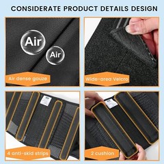 Back Brace for Lower Back Support with 4 Stainless Steel Support Breathable