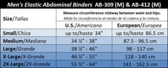 ITA-MED Men’s Abdominal Support Binder – Breathable Elastic – Made in USA