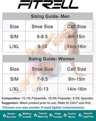 FITRELL 3 Pairs Compression Socks for Women and Men 20-30mmHg- Circulation and