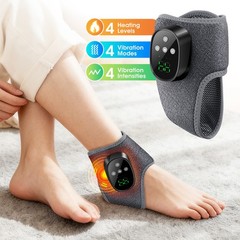 Electric 4 Modes Heated & 4 Vibration Foot Ankle Massager Pain Relief 1800mAh