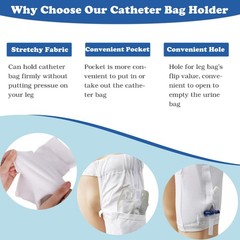 AUSTYLCO Urine Drainage Bag Holder, Catheter Leg Bag Holder,Catheter Bags