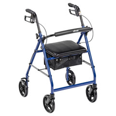 Drive 4-Wheel Rollator 300 lbs. Aluminum 29.5 to 38 inch Handle Height – Blue